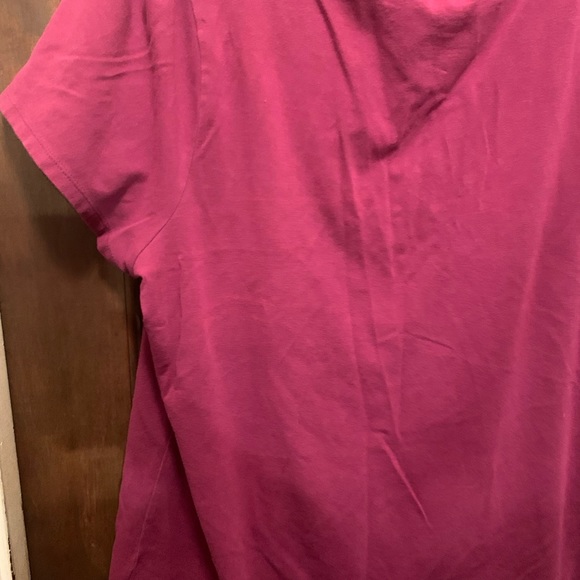 Women’s Size 18/20W Short Sleeve Maroon Blouse: L.A. Blues - Picture 6 of 7